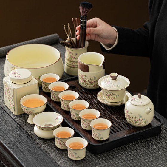 Wisteria Flower Kung Fu Tea Set